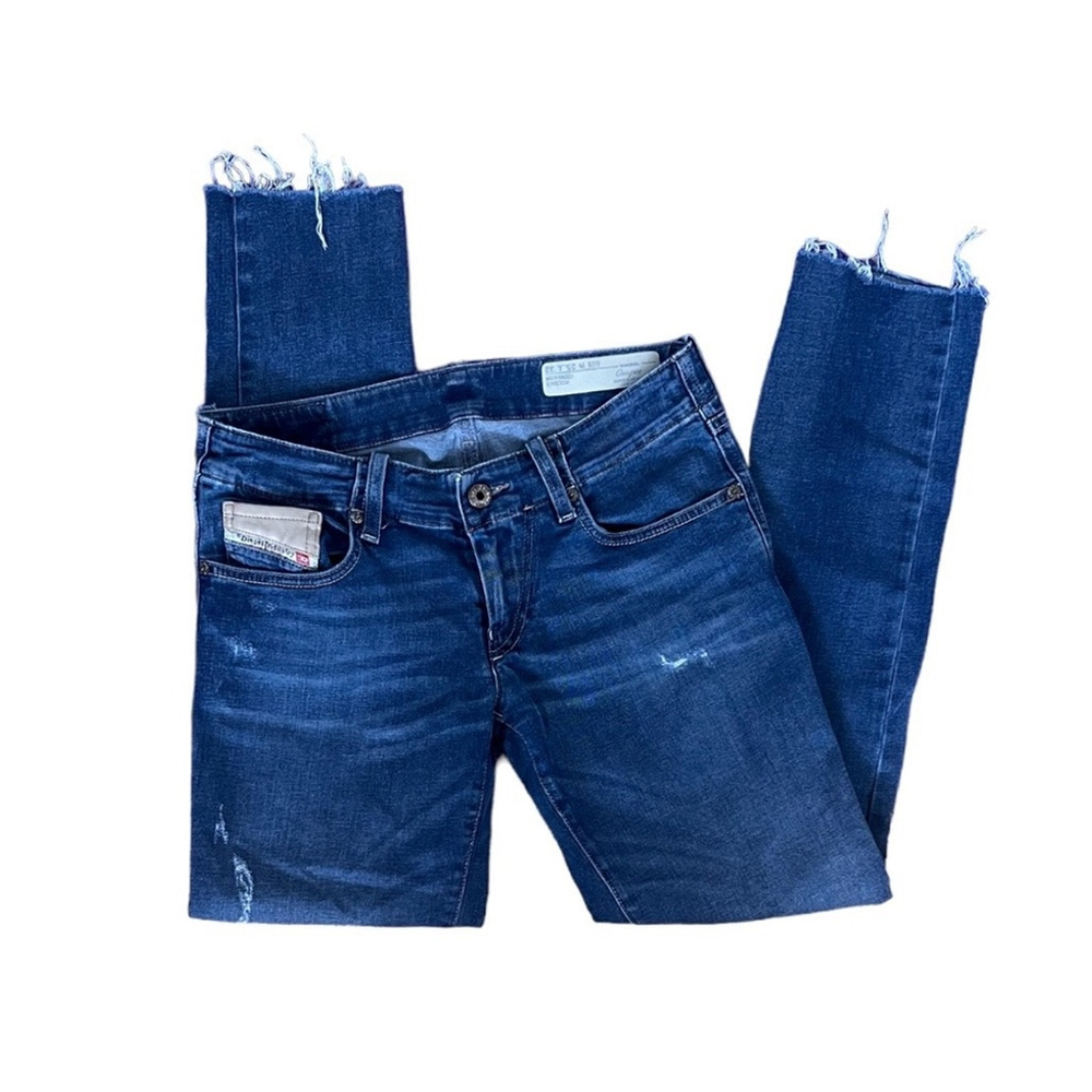 Vintage Diesel Y2K Low Rise Super Skinny Fit Distressed Jeans